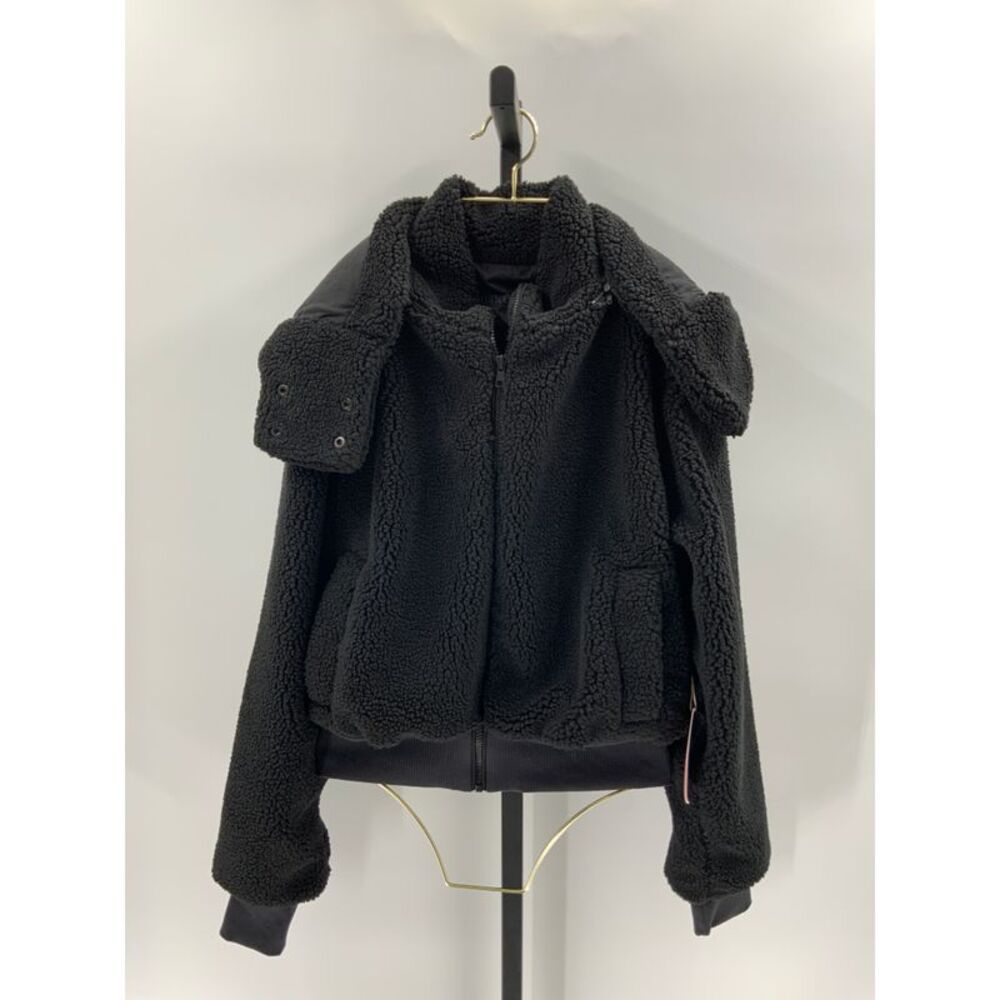 Quince Hooded Sherpa Jacket Black S